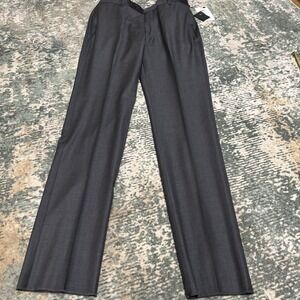 Brookwood Men's Gray Dress Pants NEW 34" Waist Unaltered Length